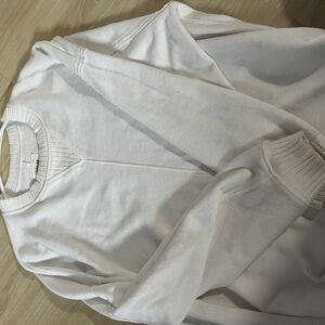 Aerie White Textured Crewneck